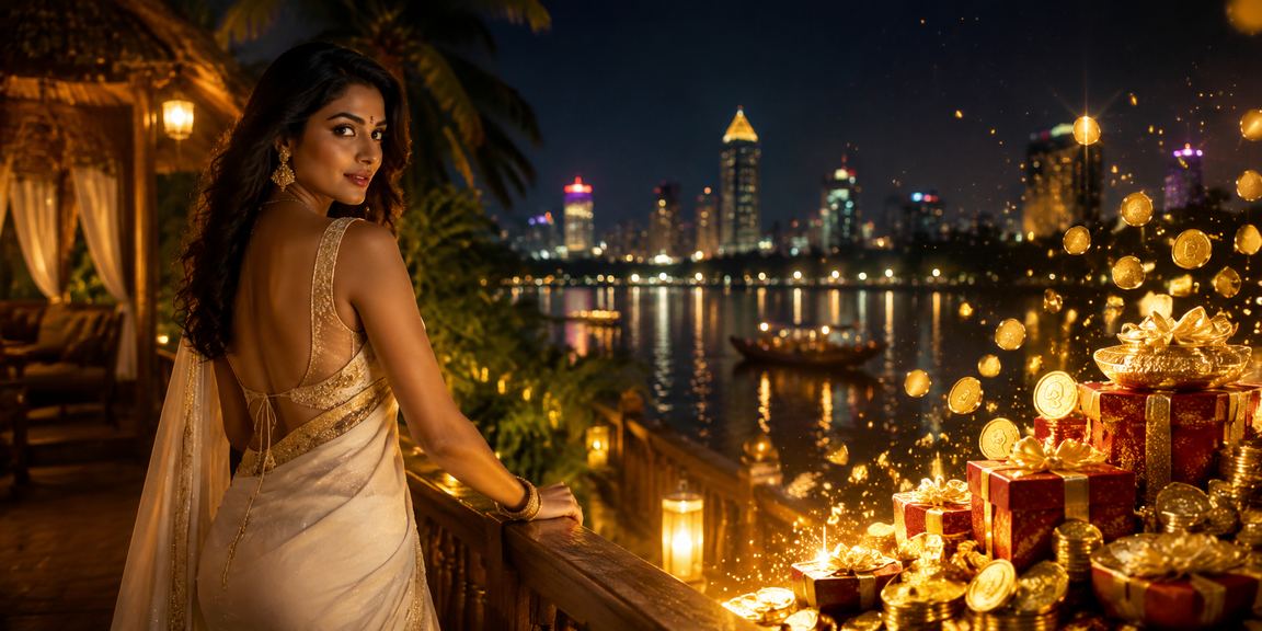 Indian woman enjoying a safe casino entertainment experience