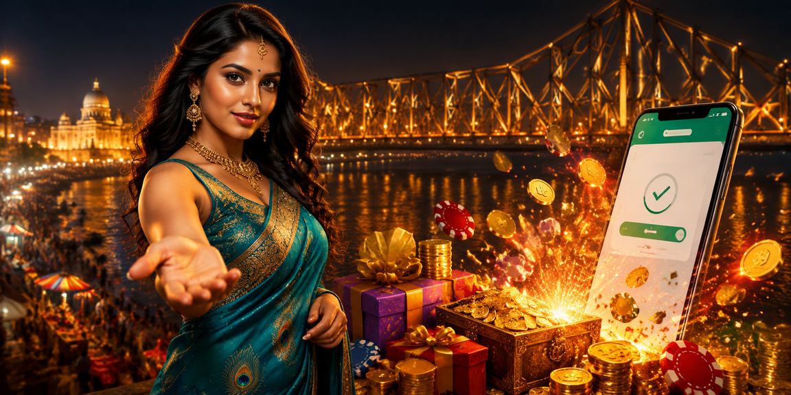 Modern Indian woman enjoying online casino and sports betting in Kolkata